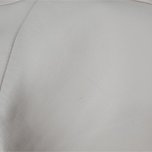 Maje Nude Betsy Cropped Leather Moto Jacket 38 - Picture 12 of 15